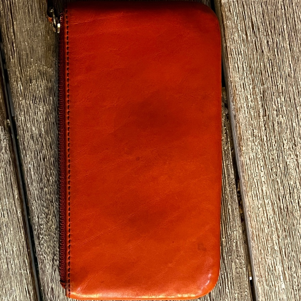 Fossil Animal Print Wallet with Orange Accents - Picture 3 of 4